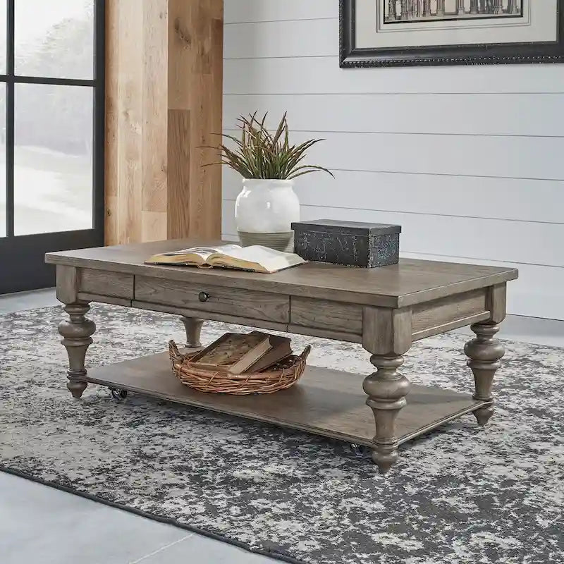 Americana Farmhouse Dusty Taupe 3-teiliges Couchtisch-Set