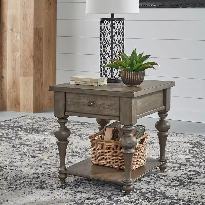 Americana Farmhouse Dusty Taupe 3-teiliges Couchtisch-Set