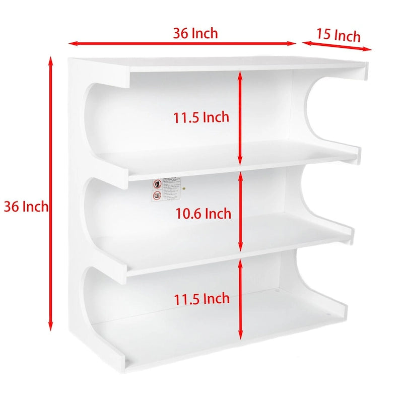 Multifunktionales 4-stöckiges weißes Bücherregal & Couchtisch, kreatives Möbel-Standregal, minimalistische Organizer-Aufbewahrungsregale