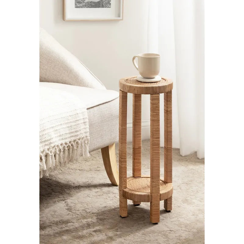 Kate and Laurel Rafina Rattan Beistelltisch - 9x9x22
