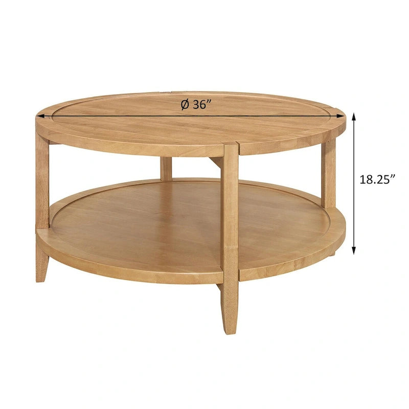 Isbell Ahorn-Couchtisch mit Ablage