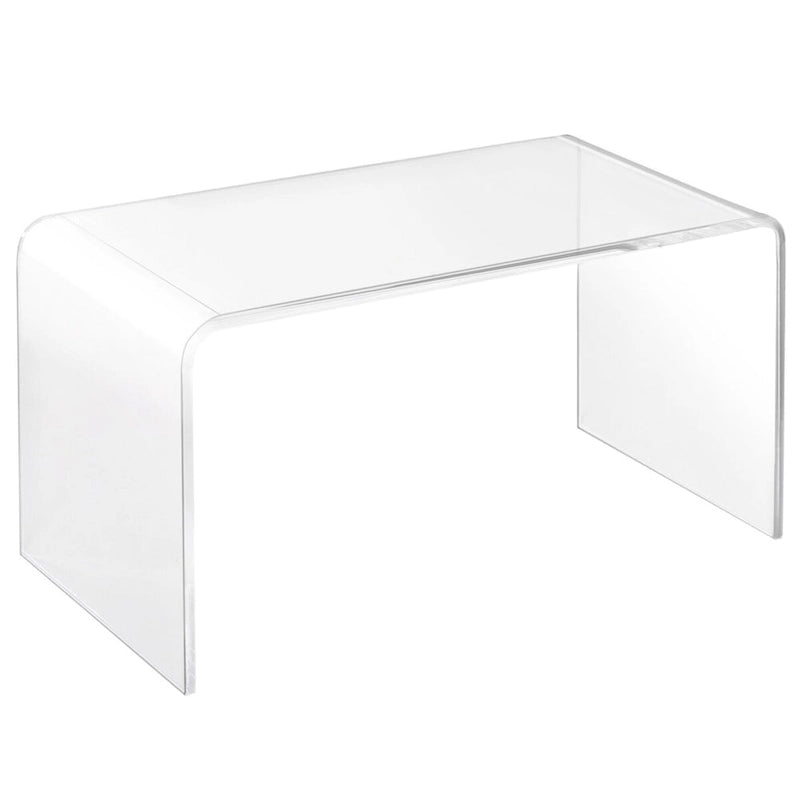 Rechteckiger Wasserfall-Couchtisch komplett aus Acryl, 15 mm dick