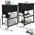 Nachttisch mit Ladestation – 11,81T x 15,74B x 25,19H