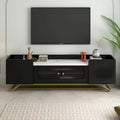 TV-Konsole mit goldenem Gestell