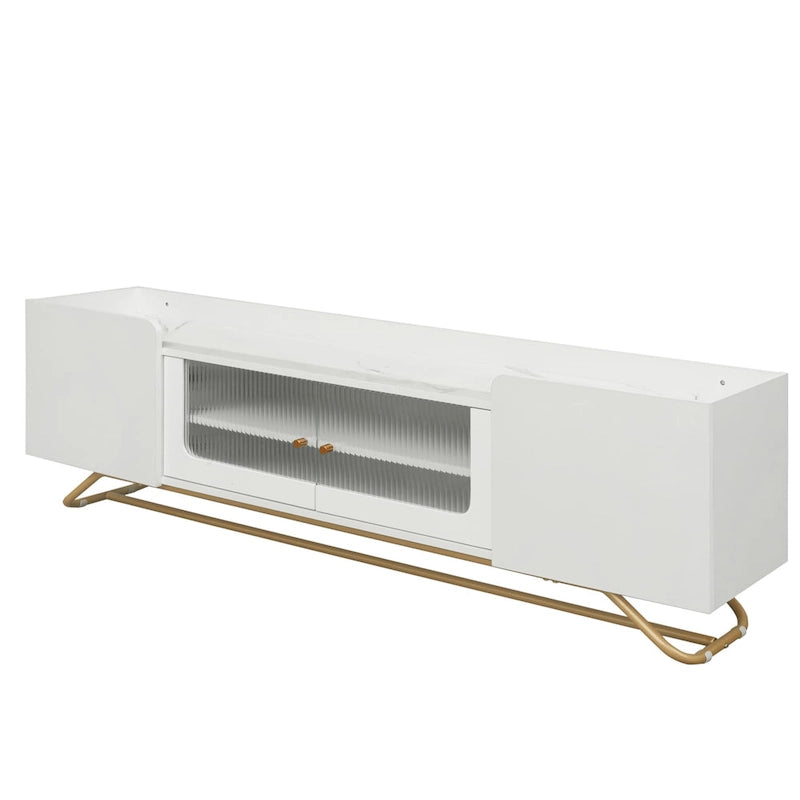 TV-Konsole mit goldenem Gestell