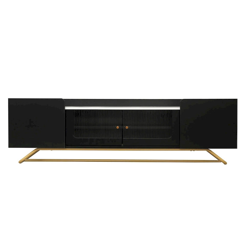 TV-Konsole mit goldenem Gestell