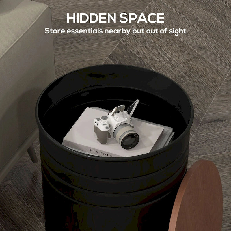 2er Set Nesting-Aufbewahrungshocker mit Deckel, versteckter Stauraum