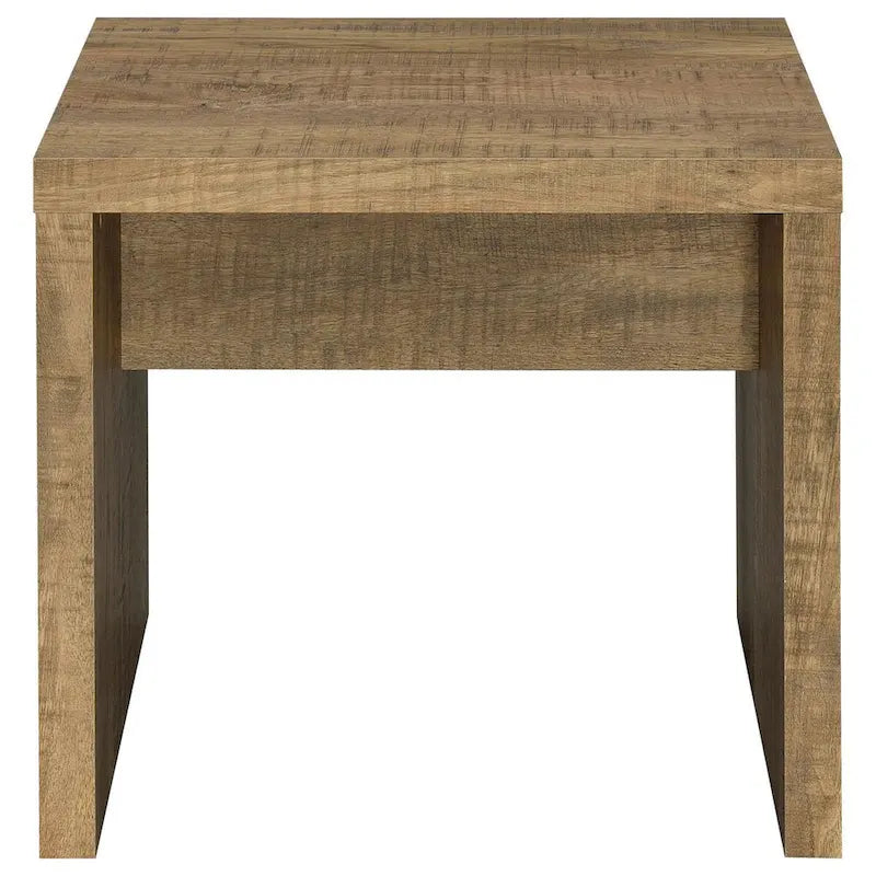 Nette Beistelltisch 24 Zoll mit groben Sägespuren, Holz, Naturbraun