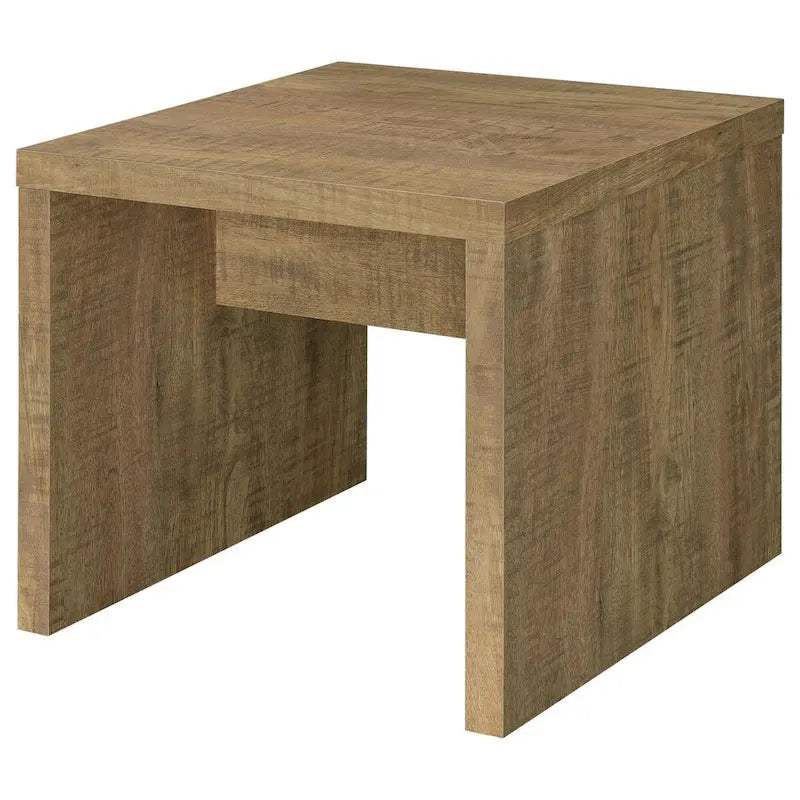 Nette Beistelltisch 24 Zoll mit groben Sägespuren, Holz, Naturbraun