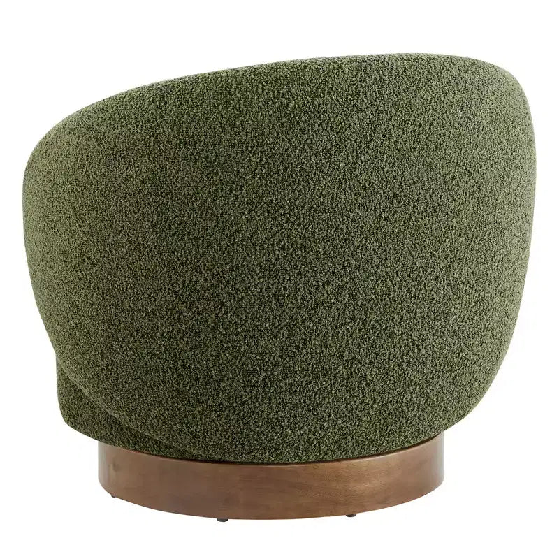 Spruce&Spring Gepolsterter Drehbarer Akzent-Sessel mit Holzfuß