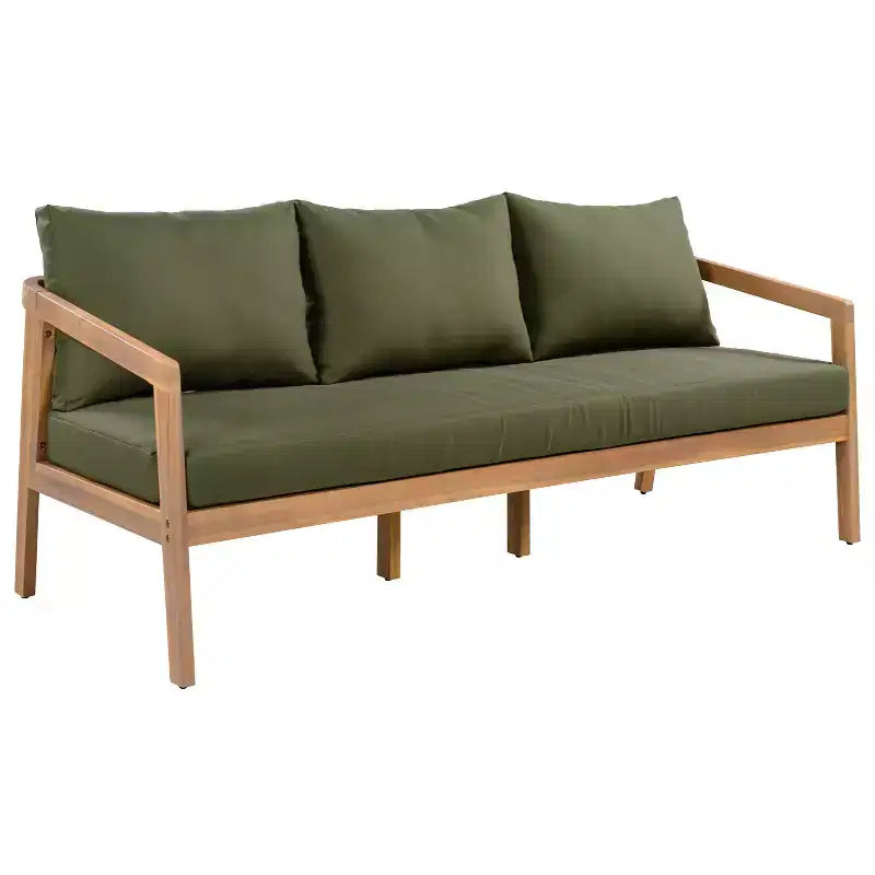 Christopher Knight Home Sunny Modernes 5-teiliges Akazien-Sitzgruppe mit rechteckigem Lattenrosttisch und 7 Sitzen
