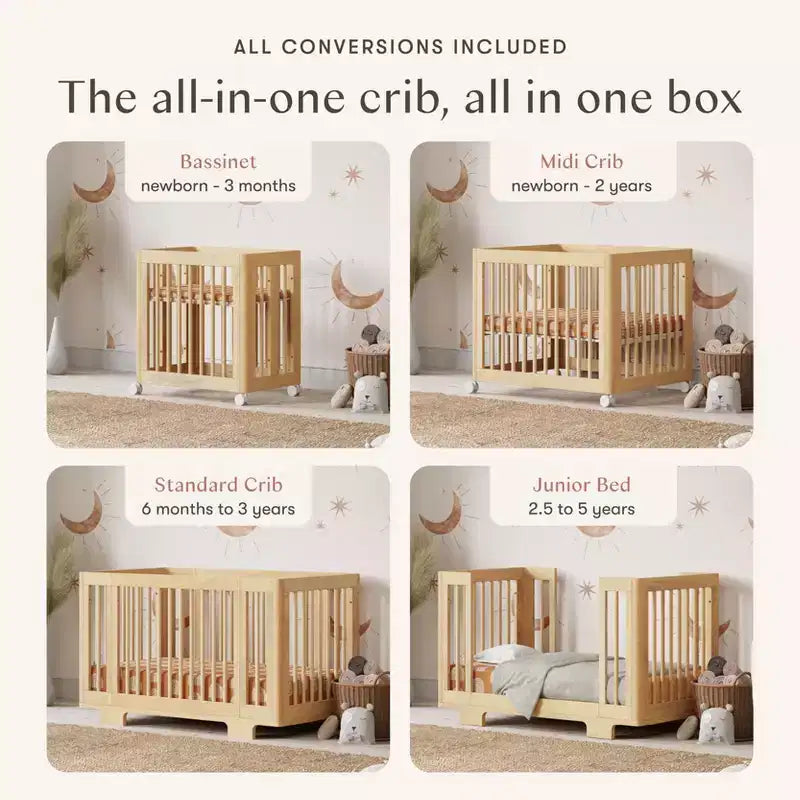 Babyletto Yuzu 8-in-1 umwandelbares Kinderbett mit All-Stages Umrüst-Kits