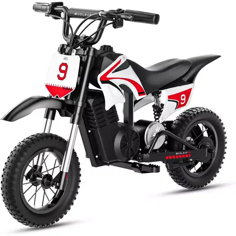 ECOLEAP K1 Elektro-Dirtbike für Kinder 36V, 25 km/h schnell, 22 km Reichweite, 700W Spitzenmotor, 3 Geschwindigkeitsmodi, 12 Zoll Offroad-Reifen, UL, Alter 3-10
