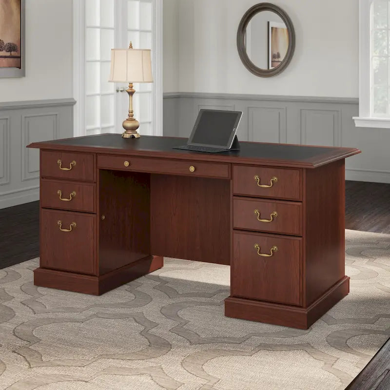 Bush Furniture Saratoga Chefsessel mit Schubladen und Stauraum