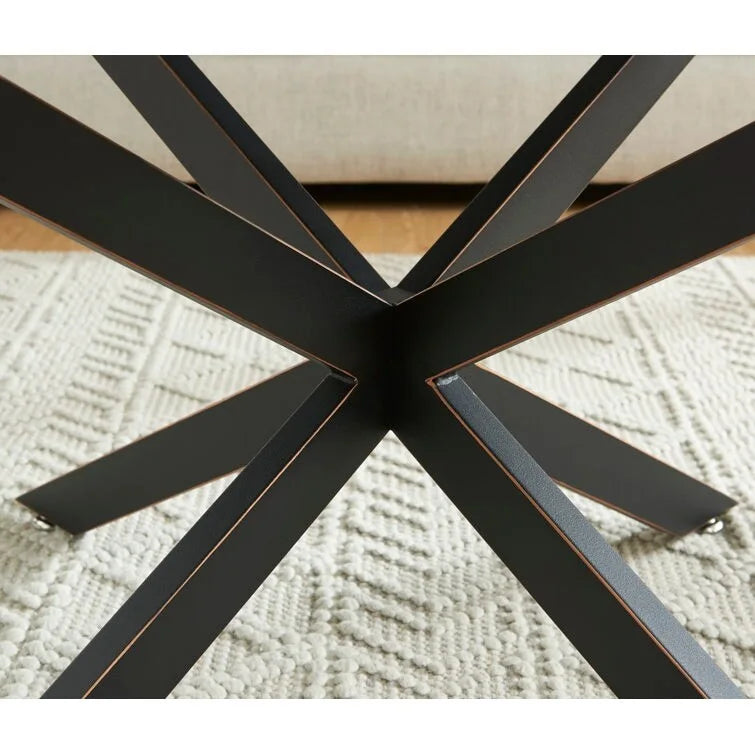 35.4 Runder Couchtisch mit Glasplatte