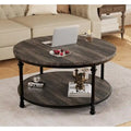 Runder Couchtisch 77 cm Industrieller Beistelltisch