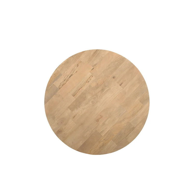 Milton Couchtisch aus massivem Holz, rund