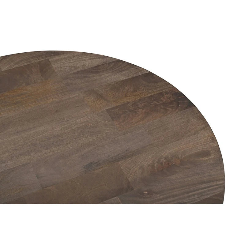 Milton Couchtisch aus massivem Holz, rund