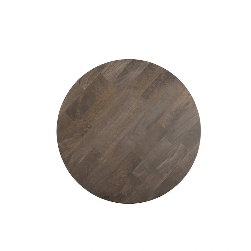 Milton Couchtisch aus massivem Holz, rund