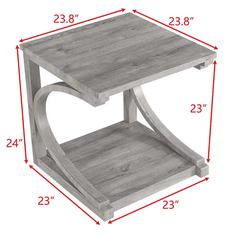 Einzigartiger Couchtisch aus Massivholz mit Ablagefach