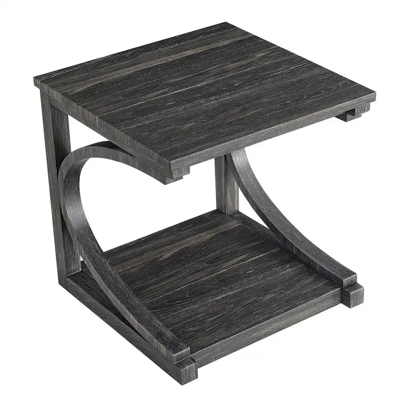 Einzigartiger Couchtisch aus Massivholz mit Ablagefach