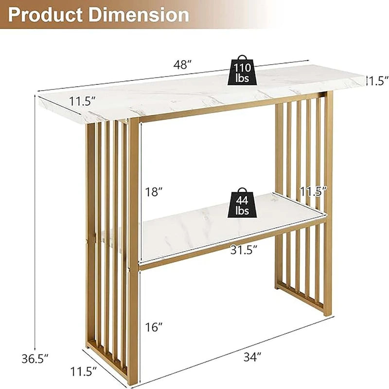 48 Wohnzimmer 2-stöckiger Konsolentisch Modern Eingangsbereich Flurtisch