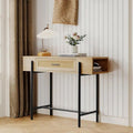 Konsolentisch, Sofatische Rattan-Flurtisch mit Aufbewahrungsschublade