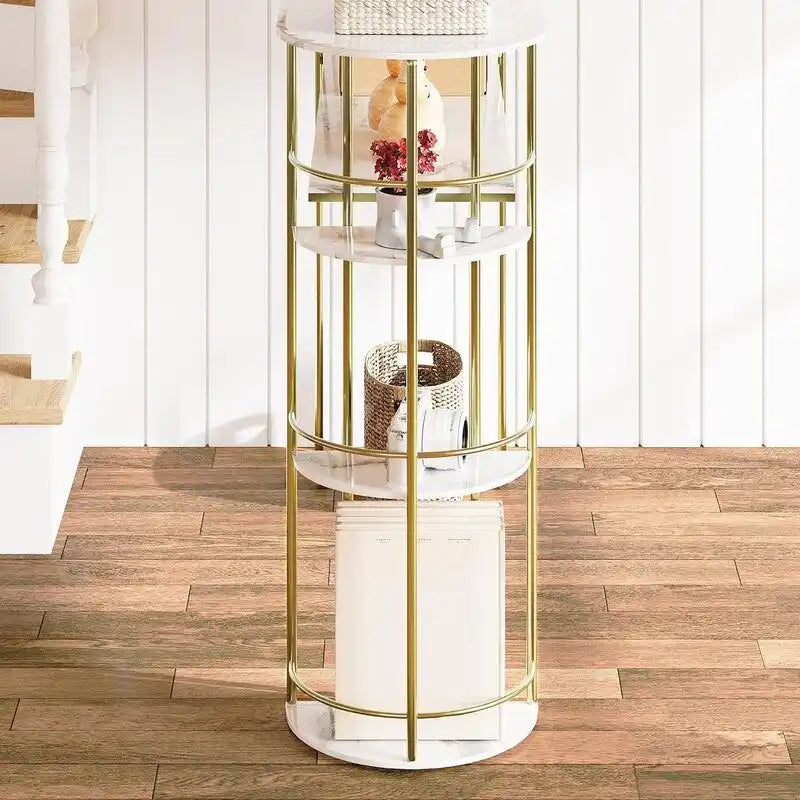 Konsolentisch Gold Sofa-Tische Schmaler Flurtisch mit Stauraum und Ablagen