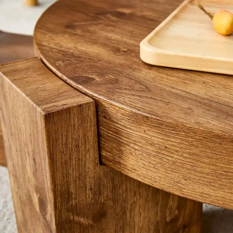 Der abnehmbare Doppelstock-Couchtisch, dessen abnehmbares Design die Raumnutzung flexibler gestalten kann