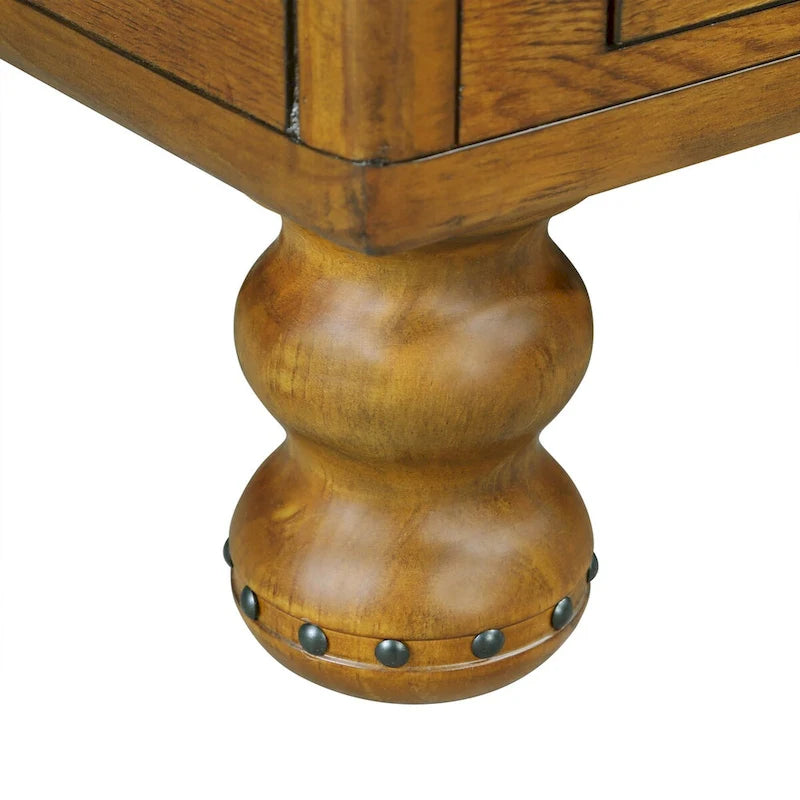 40 Massivholz-Rechteck-Couchtisch mit 4 Schubladen
