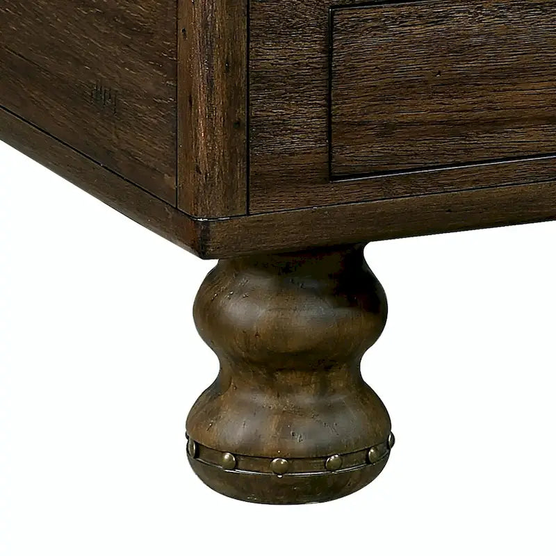 40 Massivholz-Rechteck-Couchtisch mit 4 Schubladen