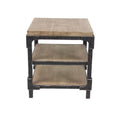 Beistelltisch aus Holz mit 2 Ablagen – Braun – Roche River Decor