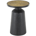 Metall Handgefertigter Beistelltisch/Akzenttisch mit Seil-Tischplatte – Schwarz – Roche River Decor