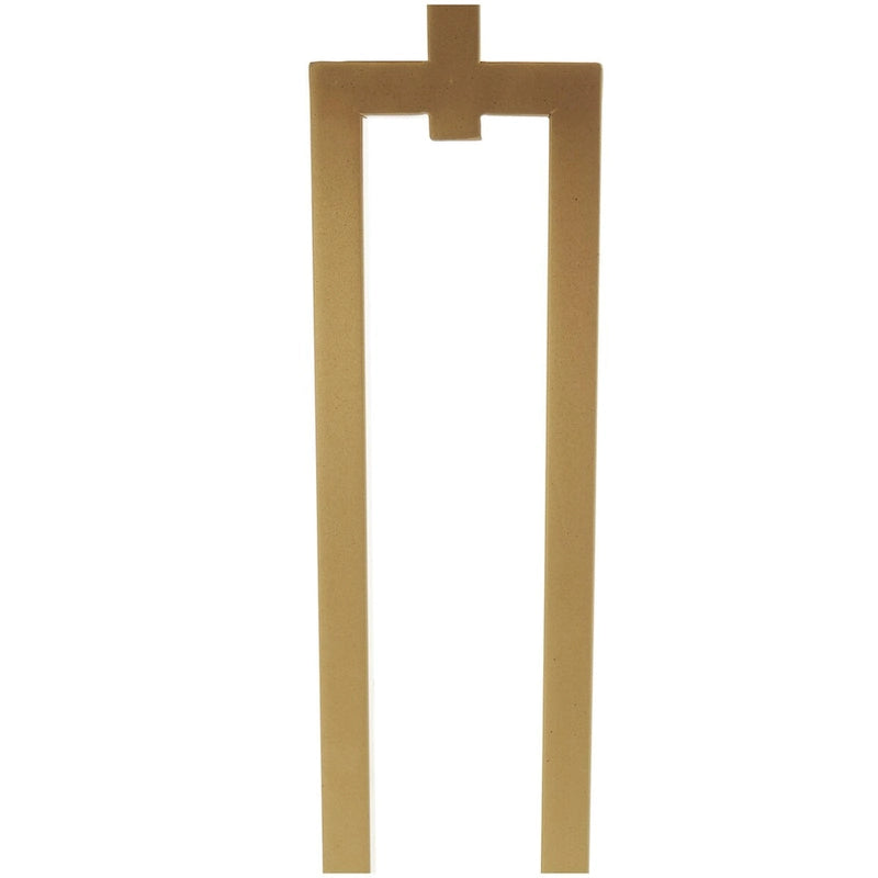 Marmor-Beistelltisch im geometrischen Design mit rechteckigem Goldmetallgestell – Weiß – Roche River Decor
