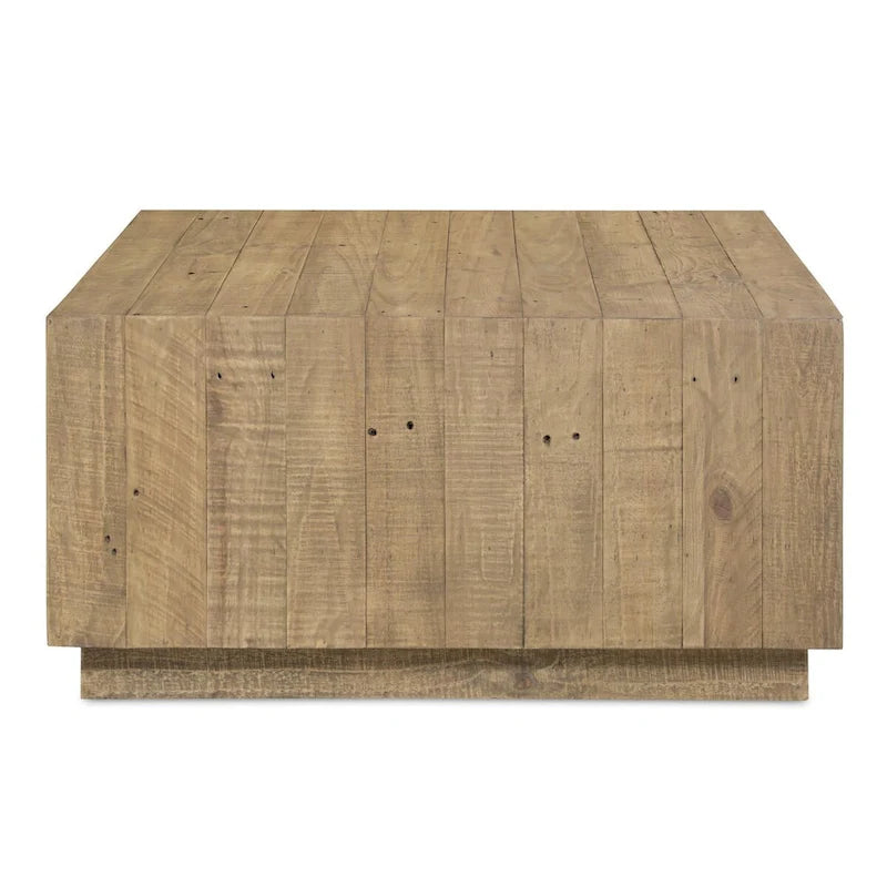 NADAAL STUDIOS Niall, quadratischer Couchtisch aus Holz, Braun - 80 x 80 x 40,6 cm