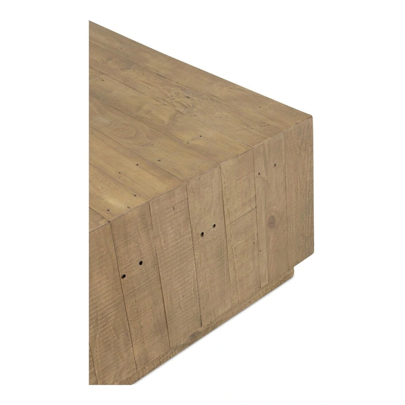 NADAAL STUDIOS Niall, quadratischer Couchtisch aus Holz, Braun - 80 x 80 x 40,6 cm