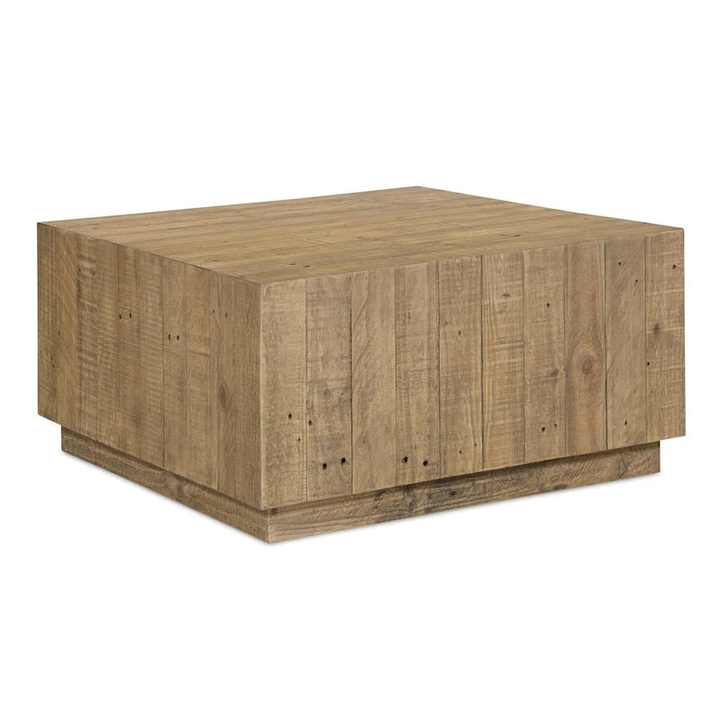 NADAAL STUDIOS Niall, quadratischer Couchtisch aus Holz, Braun - 80 x 80 x 40,6 cm