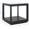 SAFAVIEH Couture Benecarlo Beistelltisch mit Glasplatte – 56 B x 56 T x 53 H cm