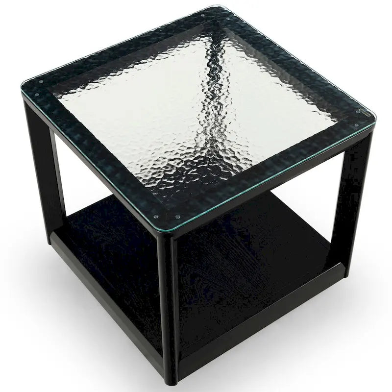 SAFAVIEH Couture Benecarlo Beistelltisch mit Glasplatte – 56 B x 56 T x 53 H cm