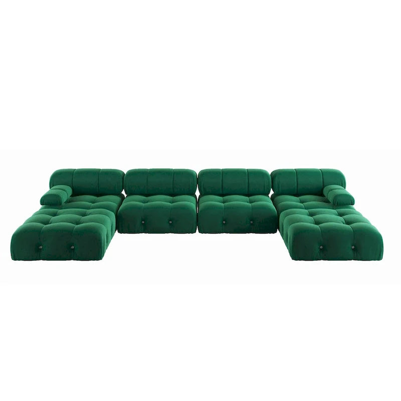 138 Modulares Schlafsofa, U-förmiges, minimalistisches Samtsofa