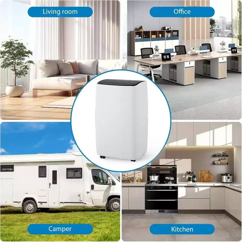 12.000 BTU mobile Klimaanlage für 50 m² 3-in-1-Klimagerät mit Kühl-/Entfeuchter-/Ventilator-Modi