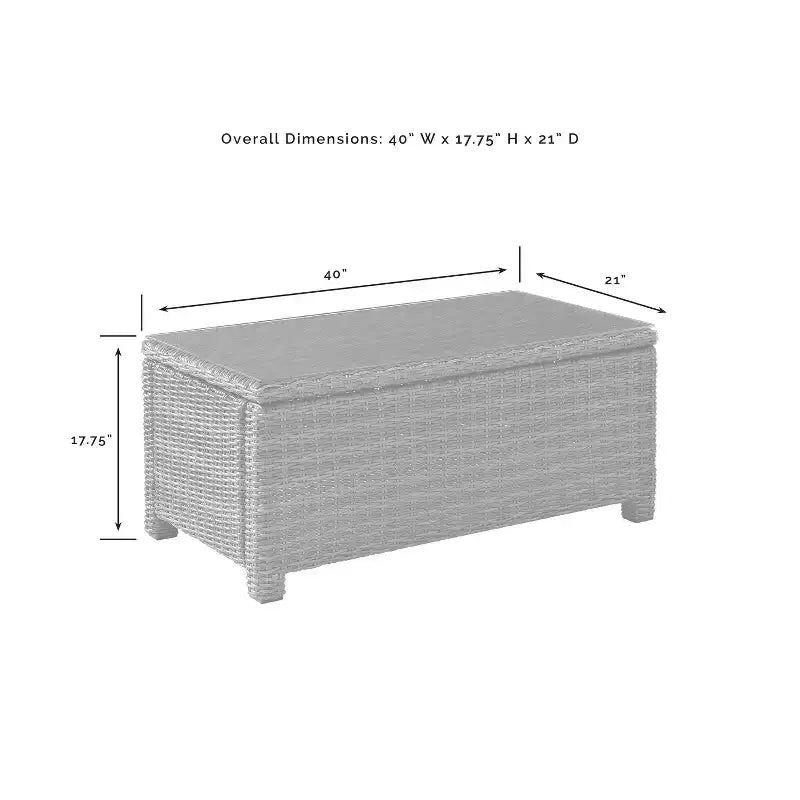 Bradenton 4-teiliges Outdoor Lounge-Set aus Korbgeflecht – Crosley