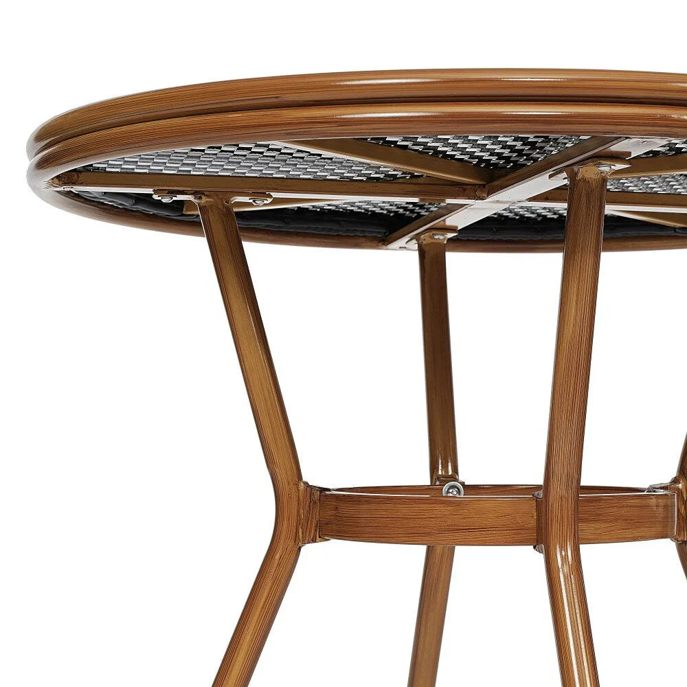 Bistro-Set für den Innen- und Außenbereich mit Tisch und vier Stühlen