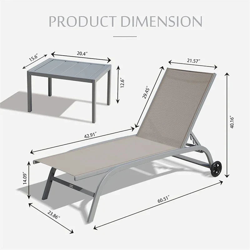 Zwei Outdoor-Loungesessel mit 1 Tisch