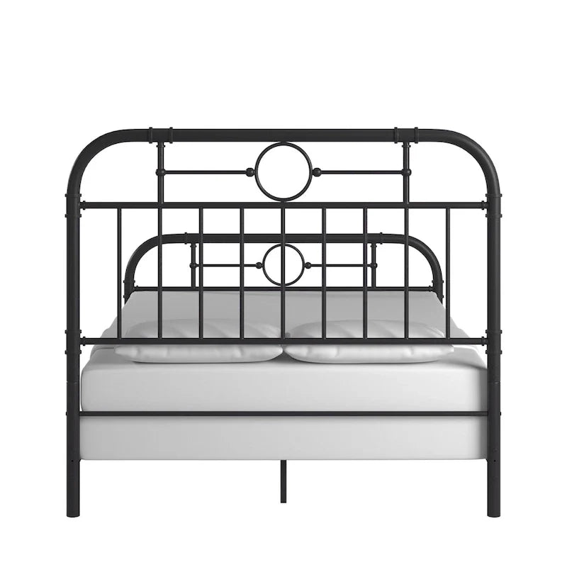 Schwarzes Metallbett