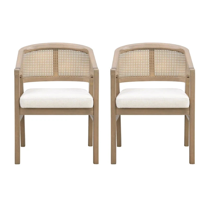 Christopher Knight Home - Esszimmerstuhl mit Rohrgeflecht (2er-Set)