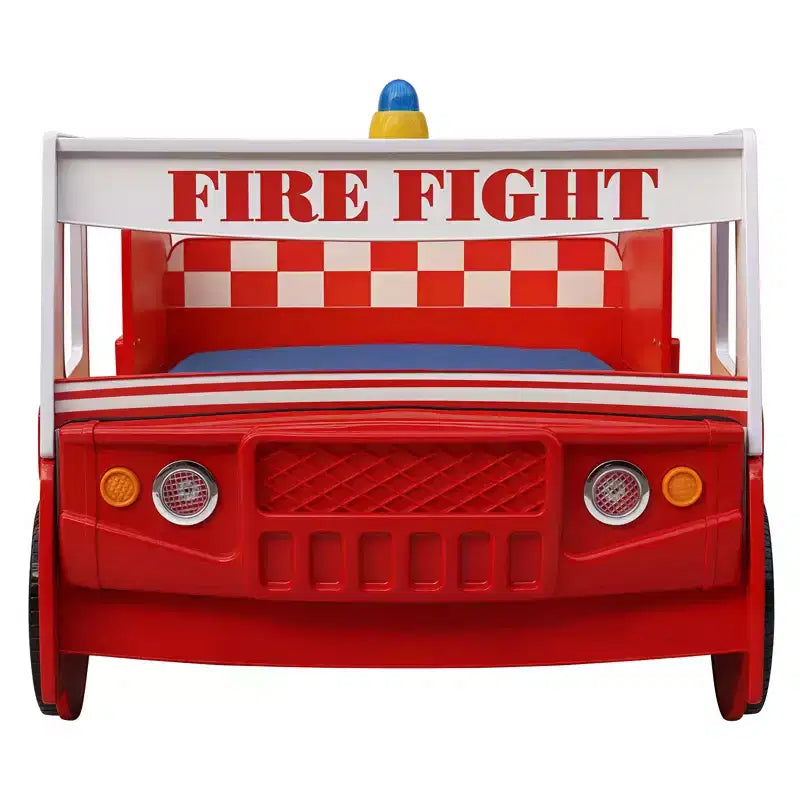 GDFStudio Juna Kinderbett "Feuerwehrauto" mit LED-Beleuchtung