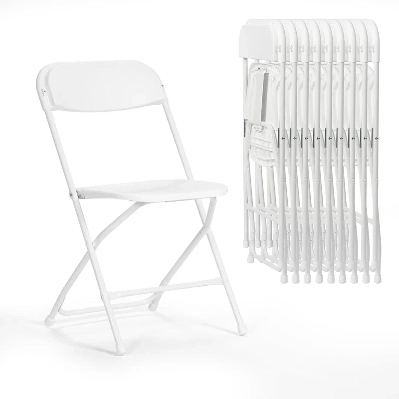 10er-Pack Klappstühle aus Kunststoff, 159 kg Tragkraft, für Veranstaltungen, Büro, Hochzeit, Party, Picknick, Küche, Esszimmer