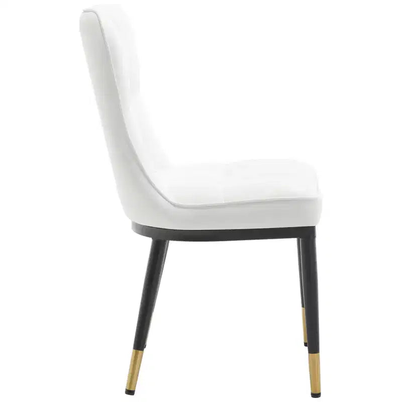 Bekrvio Esszimmerstühle 6er-Set, moderne gepolsterte Kunstledersitze mit hoher Rückenlehne, Metallbeine, armlose Küchenstühle für Wohn- und Esszimmer