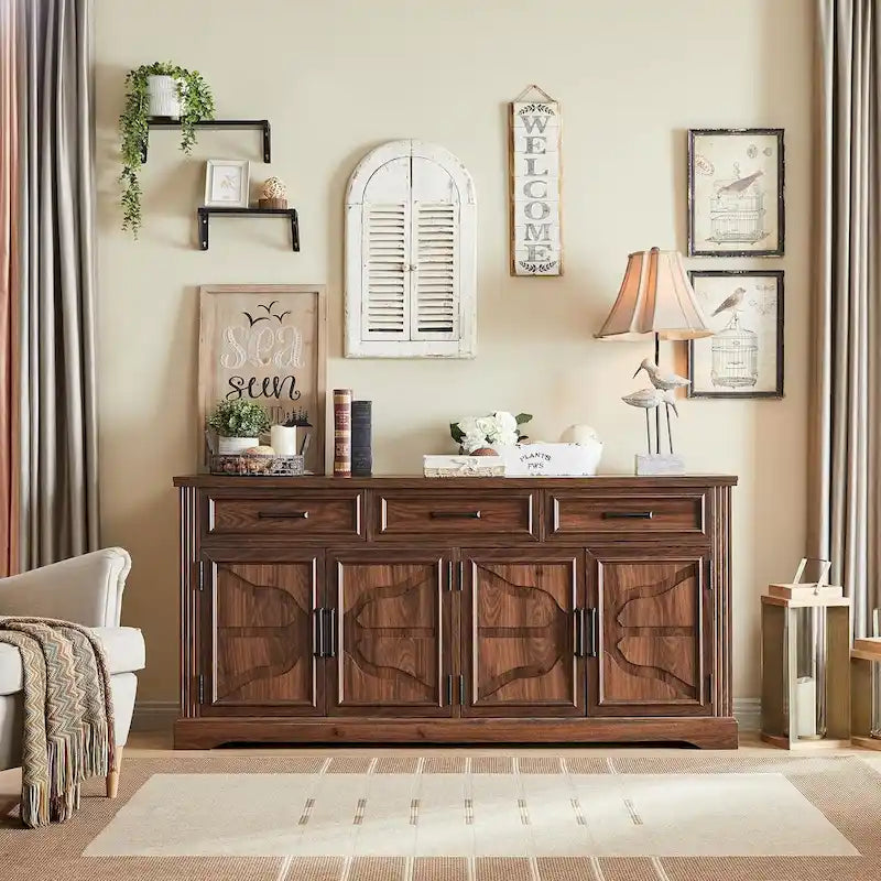 Buffetschrank Landhausstil, Kaffeebar Weinbar für Esszimmer - N/A